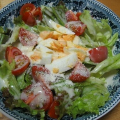 こんなに簡単にシーザーサラダドレッシングを作れるとは、驚きです。
いろんな野菜にかけて、食べたいと思います。